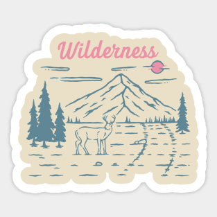 Deer Wilderness T-Shirt Sticker